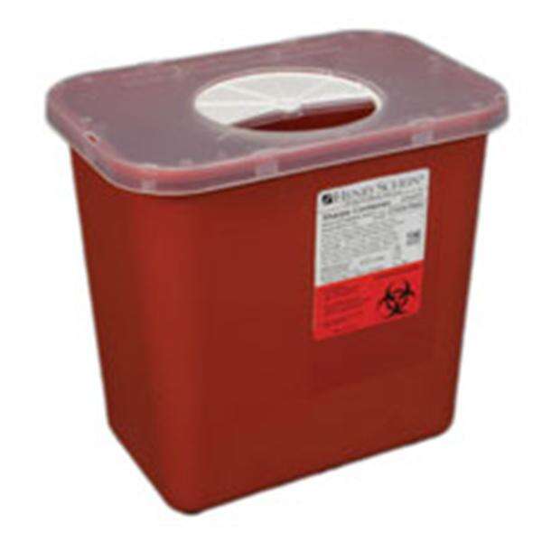 Container Sharps 2gal Polypropylene Red/Clear Each, 20 EA/CA